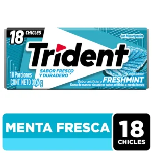 CHICLE TRIDENT SLAB MENTA DP 18 UN