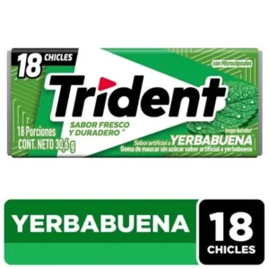 CHICLE TRIDENT SLAB YERBA DP 18 UN