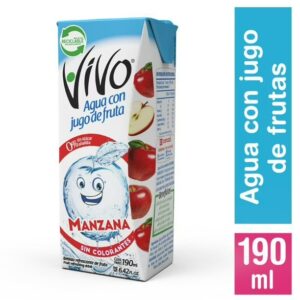VIVO AGUA CON JUGO MANZANA 190ML X 24 UNI