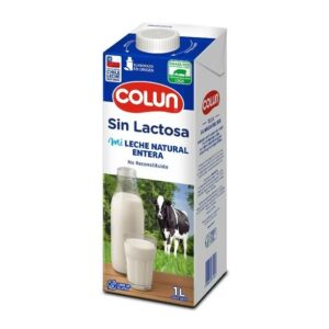 COLUN LECHE ENTERA SIN LACTOSA 1 LT TAPA ROSCA