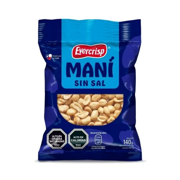 EVERCRISP MANI SIN SAL 140GX45
