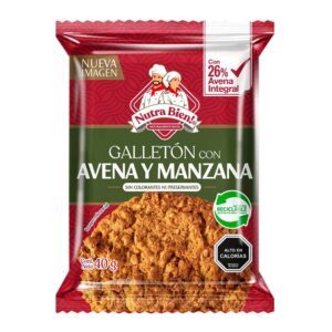 GALLETON AVENA MANZANA1P 40G NUTRA BIEN