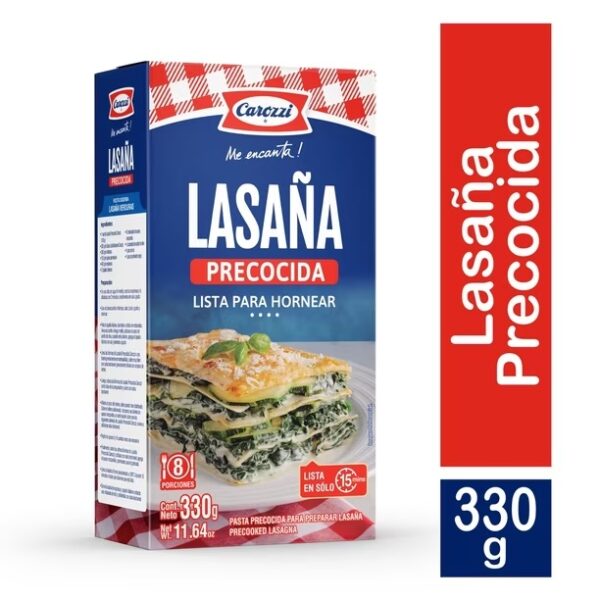 LASAÑA PRECOCIDA CAROZZI ESTUCHE 24X330 GR